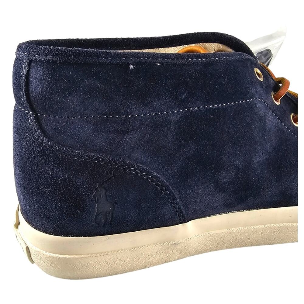 NWOT Polo Ralph Lauren Shoes Mens Size 13 Chukka Boots Blue Suede Keaton - Picture 9 of 16
